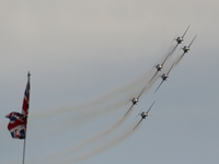 canadian forces snowbirds and british flag 