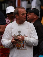 man playing some music instrument 