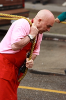 man pulling rope 