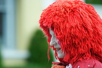 view--clown with red hair 