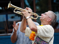 man playing trumpet 