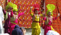 dancing boys in yellow dress 