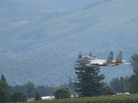 f15 eagle takes off Abbotsford, British Columbia, Canada, North America
