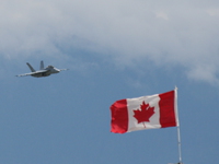 f18 super hornet and canadian flag Abbotsford, British Columbia, Canada, North America