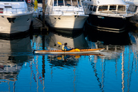 canoeing in false creek Abbotsford, British Columbia, Canada, North America