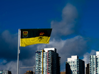 quebec flag Vancouver, British Columbia, Canada, North America