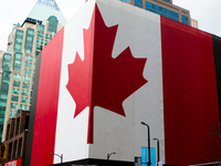 giant canada flag Vancouver, British Columbia, Canada, North America