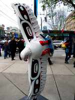 white painted eagle Vancouver, British Columbia, Canada, North America