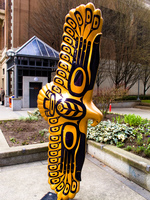 bronze painted eagle Vancouver, British Columbia, Canada, North America