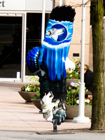 wolf painted eagle Vancouver, British Columbia, Canada, North America