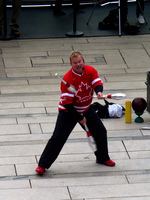 canadian juggler on robson square Vancouver, British Columbia, Canada, North America