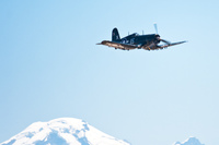 view--fg-1d corsair over mount baker in seattle Abbotsdord, British Columbia, Canada, North America