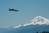 view--skyraider and mustang over mount baker Abbotsdord, British Columbia, Canada, North America