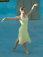 dancer in yellow dress Vancouver, British Columbia, Canada