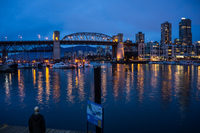 burrard bridge West Side,  Vancouver,  British Columbia,  Canada, North America