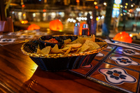 dinner at mexican restaurant Kitsilano,  Vancouver,  British Columbia,  Canada, North America