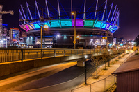 bc place at night Central,  Vancouver,  British Columbia,  Canada, North America