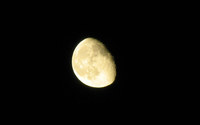 moon above space center 