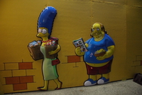 marjorie - marge simpson and comic book man guy 