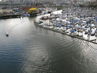 looking down from granville bridge 