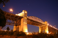 night time of burrard bridge 