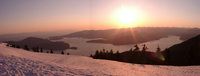 lazy sunset of cypress mountains 