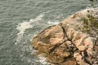 seashore of angry waves 