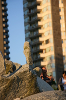 balance rock on sunset beach 