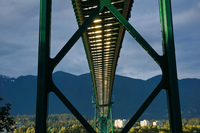 Lion gate bridge twlight Vancouver,  British Columbia,  Canada, North America