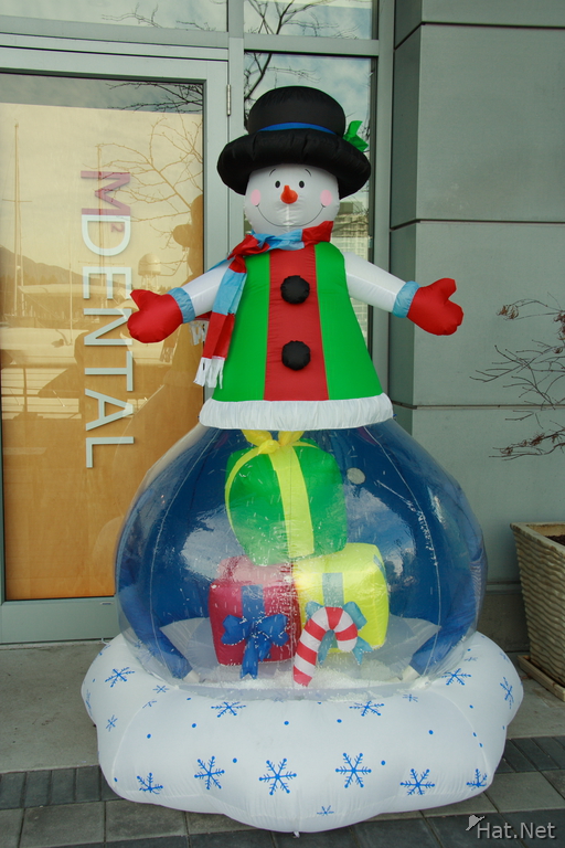 snowman in front of dental office