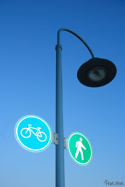 pedestrian and bicycle